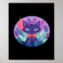 Suche nach lila katze poster Blau