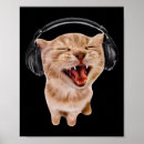 Suche nach kopfhörer poster Katzenfrau