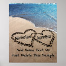 Suche nach zwei herzen poster Strand