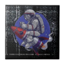 Suche nach raketen fliesen Astronaut