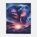 Suche nach elefanten decken Sonnenuntergang