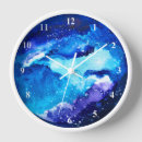 Suche nach blauer planet wanduhren Aquarell