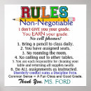 Suche nach rules klassenzimmer poster Teacher