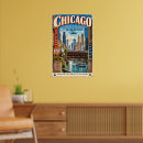 Suche nach retro chicago poster Vintage reiseplakat