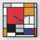 Suche nach mondrian wanduhren Blau