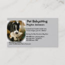 Suche nach babysitting visitenkarten Tier