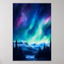 Suche nach nordlichter poster Aquarell