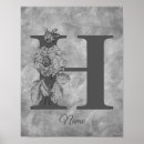 Suche nach monogramm h poster Für sie