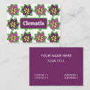 Suche nach clematis visitenkarten Blume