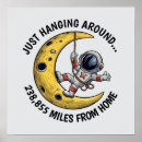 Suche nach astronaut auf dem mond poster Lustig