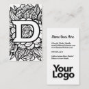 Suche nach monogramm d visitenkarten Personalisiert