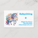 Suche nach einhorn visitenkarten Babysitter