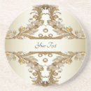 Suche nach gold und weiß untersetzer Brautparty