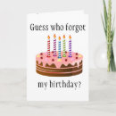 Suche nach vergessener geburtstag karten Verspätet
