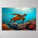 Suche nach meeresschildkröte poster Blau