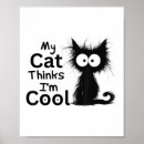 Suche nach eine coole katze poster Schwarz