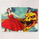 Suche nach roter drache puzzle Abstrakt