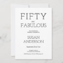 Suche nach fifty and fabulous birthday einladungen Schwarz weiß