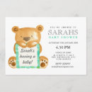 Suche nach teddybär babyparty einladungen Wasserfarbe