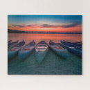 Suche nach horizont über wasser puzzle Sonnenuntergang