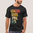 Suche nach legende seit 1973 tshirts Jahre