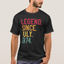 Suche nach legende seit 1974 tshirts Geburtstag