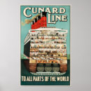 Suche nach cunard poster Vintag
