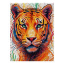 Suche nach bunter tiger poster Moderne tierkunst