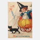 Suche nach vintage schwarze katze geschirr tücher Witch