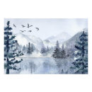 Suche nach vogel im winter poster Blau
