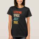 Suche nach legende seit 1981 tshirts Alt