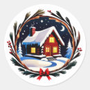 Suche nach weihnachts hütte aufkleber Festlich