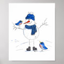 Suche nach vogel im winter poster Niedlich