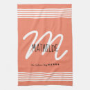 Suche nach koralle und weiß geschirr tücher Monogramm