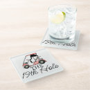 Suche nach loch in einem untersetzer Golfer