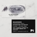 Suche nach fingerabdruck visitenkarten Detektiv