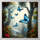 Suche nach blauer morpho schmetterling poster Grün