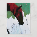Suche nach rotes pferd postkarten Schwarz