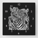 Suche nach zebras wanduhren Schwarz weiß
