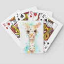 Suche nach giraffe spielkarten Aquarell