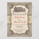 Suche nach vintage train einladungen Babydusche