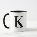 Suche nach monogramm k tassen Schwarz und weiß