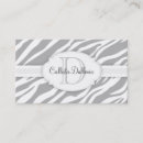 Suche nach monogramm zebra visitenkarten Grau