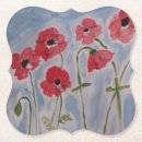 Suche nach roter mohnblumen untersetzer Wild
