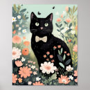 Suche nach der schwarzen katze poster Illustration