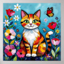 Suche nach katze mit blumen poster Generativer inhalt