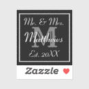 Suche nach wedding monogram stickers aufkleber Personalisiert