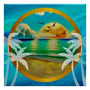 Suche nach palmen und strand poster Sonne