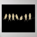 Suche nach vögel auf einem draht poster Modern