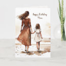 Suche nach mutter und tochter karten Aquarell